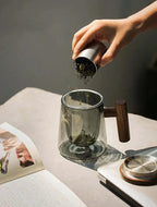Ultramodern Glass Tea Cup with Filter and Lid
