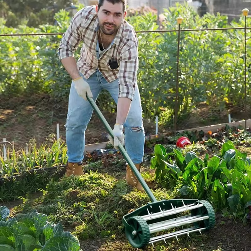 Lawn Aerator Roller for Oxygenation, Ventilation, and Turf Maintenance