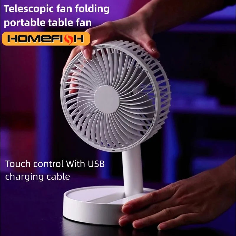 Folding Fan AeroFold | 4-Stage USB Fan with Timer | Compact & Quiet | For Indoor & Outdoor