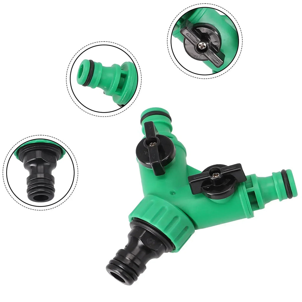 HydroFlow AquaDuo | 2-Way Water Distributor | Flexible & Robust | For Garden & Balcony