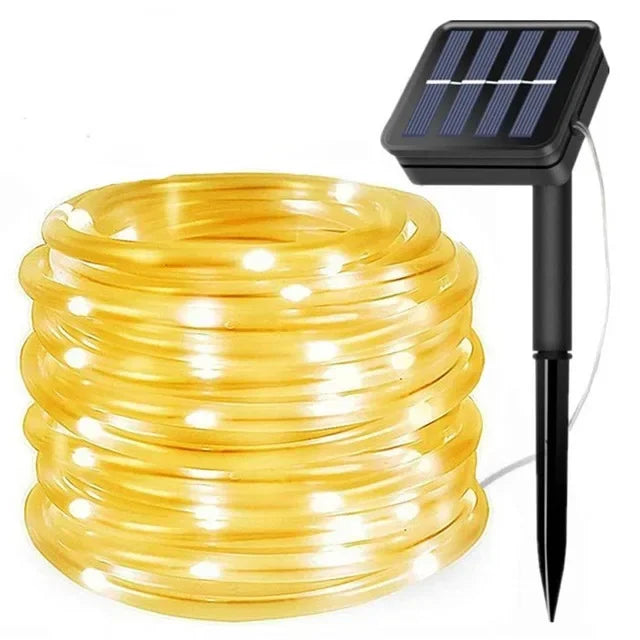LED Solar String Lights - Outdoor Waterproof Lights for Christmas, Garden, Lawn, Trees, Fence, and Pathway Decor