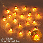 LED String Lights Christmas | 2 m | 20 LEDs with Santa & Snowflakes | Battery Operated | Nordivelle