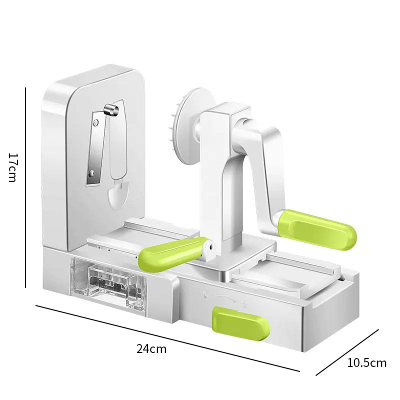 SpiraChef Vegetable Spiralizer | 5-in-1 Spiralizer & Slicer | With Suction Foot & Foldable Design | For Zoodles, Vegetables & Fruits