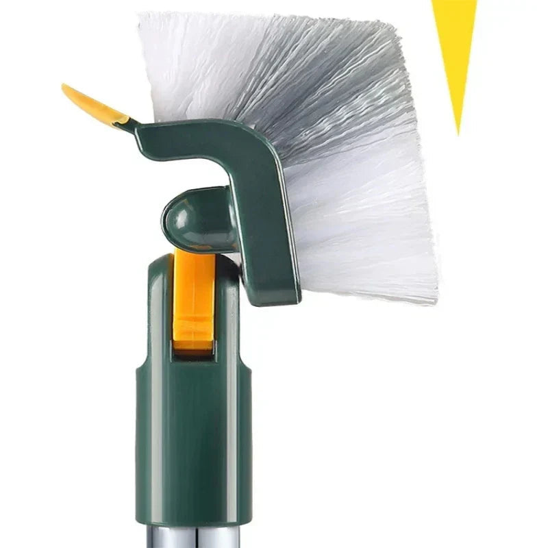 Glazora DuoBrush Cleaning Brush | 2-in-1 for Floors & Windows | With Swivel Head & Telescopic Handle | Effortless Cleanliness