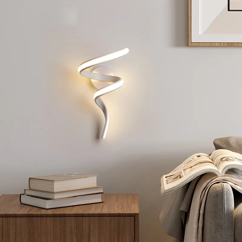 LED Wall Lamp NordLED Wall Light | Nordic Spiral Design | Modern & Energy Saving | For Bedroom, Corridor & Living Room Spiral Sconce Light For Stairs Bedroom Bedside Study Hallway Background Indoor Decor Wall Lighting Fixtures