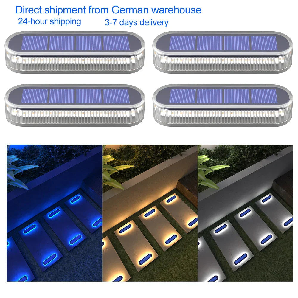 Stellora Solar Light | 360° LED Step Lighting | IP68 | Warm/Cool White/Blue | 10h Runtime
