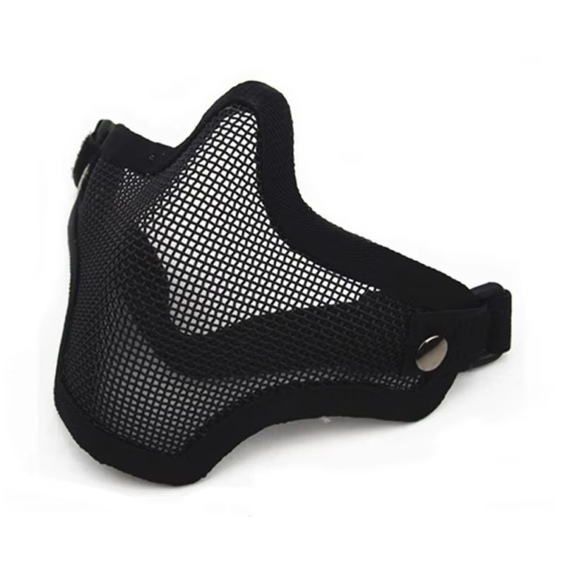 Camouflage Tactical Airsoft Steel Mesh Half Face Mask