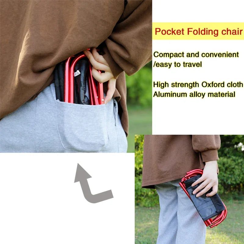 MobiloCamp Folding Stool | Ultralight & Collapsible | 262g | For Camping, Hiking & Festivals