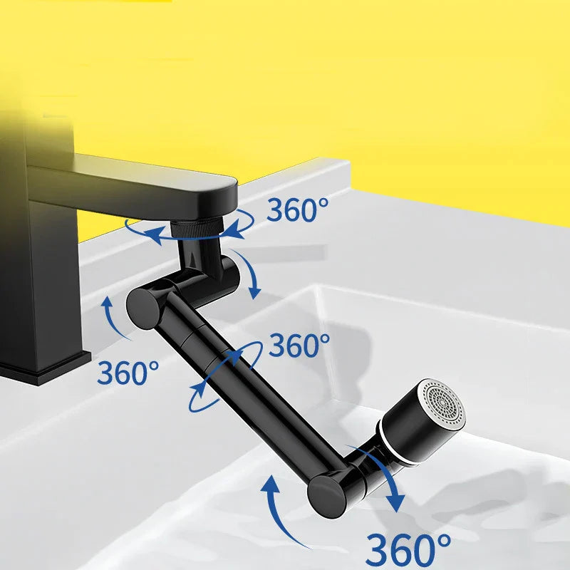FlexiFlow 360° rotatable and extendable faucet head