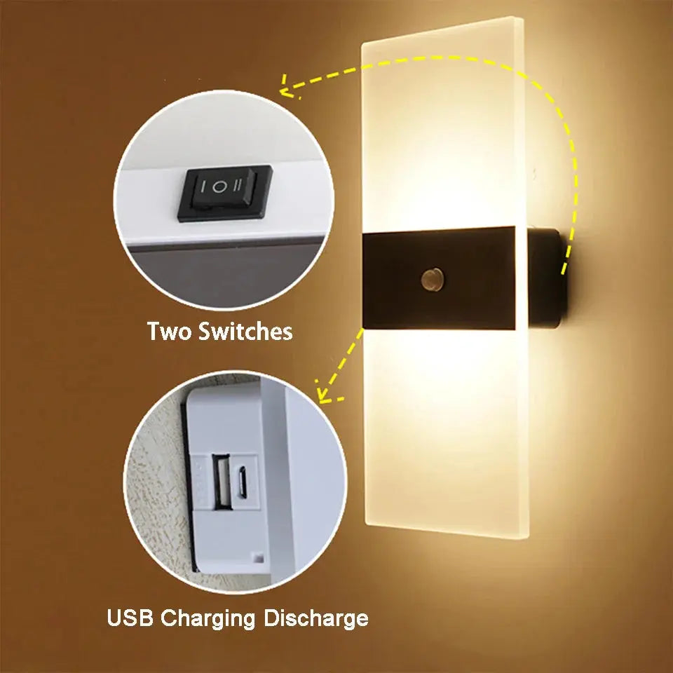 Éclatante - Touch Panel Wall Light USB rechargeable