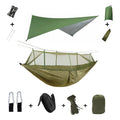 Trek Viva Camping Hammock | Integrated Mosquito Net & Rain Cover | Ultralight & Tear Resistant | 3-in-1 Outdoor Solution
