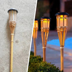 Solar Torch 5-Piece Set | Flame Effect LED Garden Lights | Solar Powered | Decorative Light for Outdoors