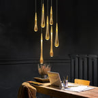 Crystal LED Pendant Lights: Perfect for Bedrooms, Dining Rooms, Bar - Water Droplet Chandelier, Stair Lamp for Interior Decoration