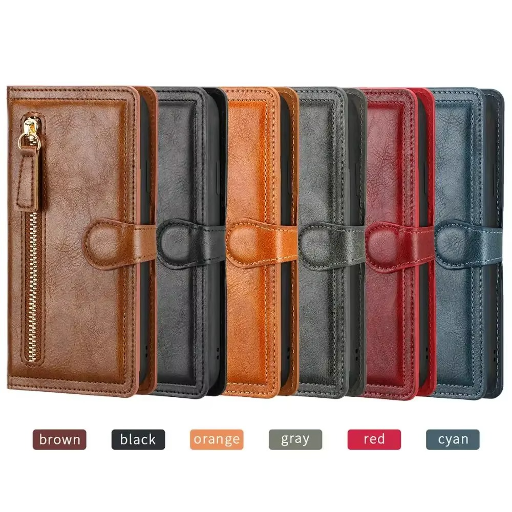 Premium Leather iPhone Flip Wallet & Stand Case