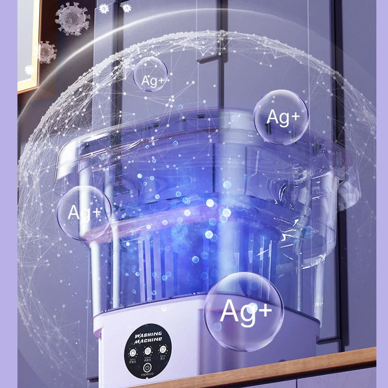 8L Portable Mini Folding Washing Machine