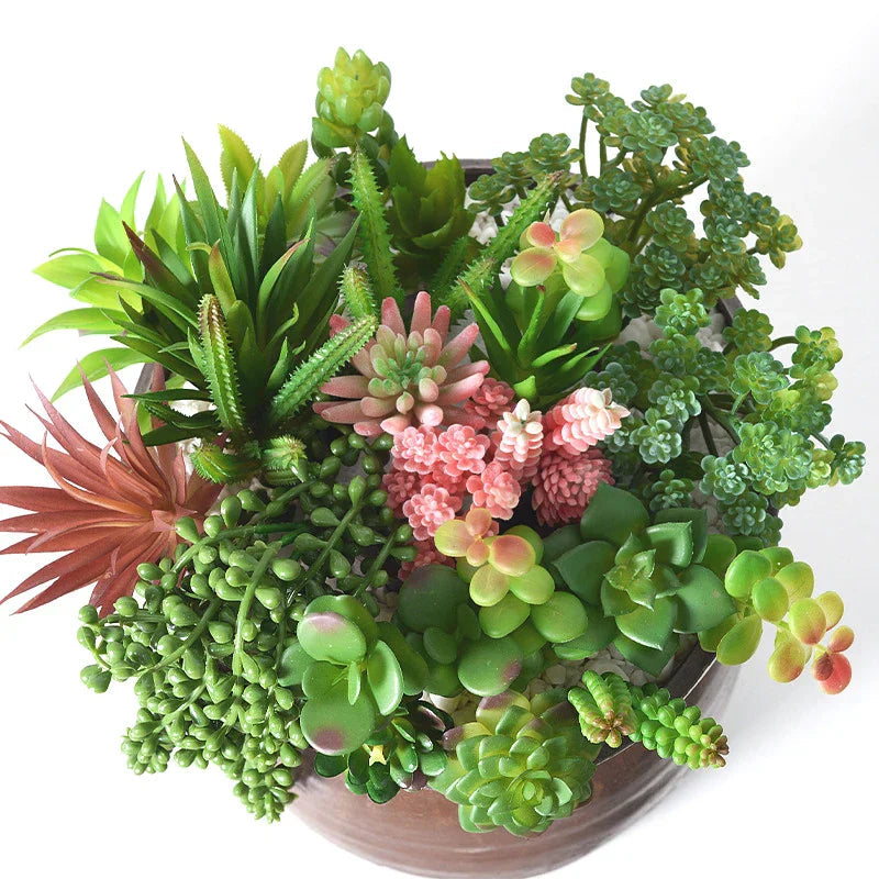 Floryvo Decorative Succulents | Deceptively Real | Carefree & Durable | Set of Artificial Plants
