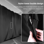 4-Piece Car Window Privacy Curtain Set with Rear Divider and Storage Bag