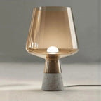 Modern desk lamp with a concrete look and elegant appearance