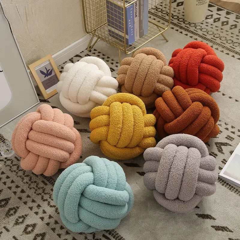 Boucle Rope Knot Ball Cushion