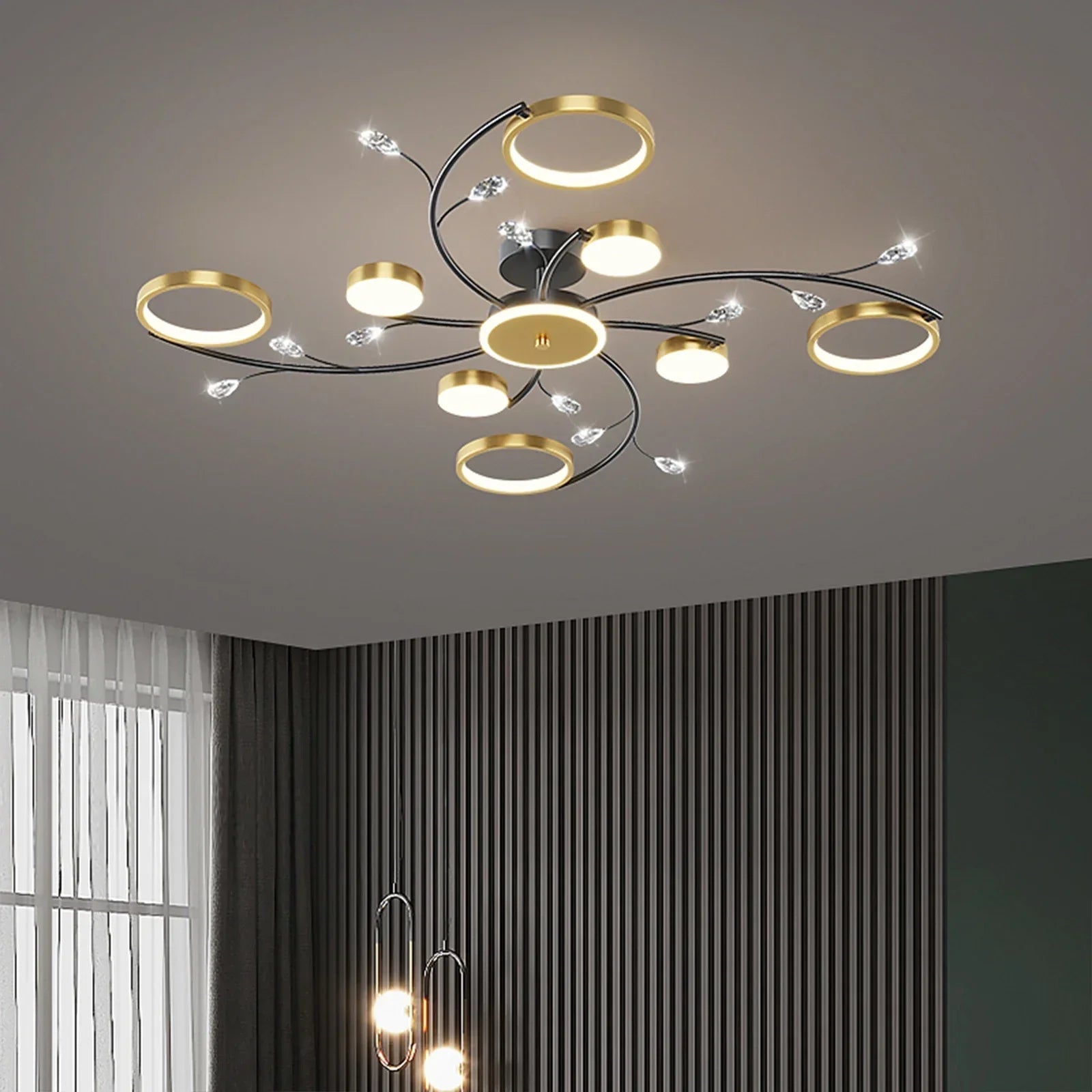GlowDrape Dimmable Pendant Light | Modern Design | LED Light with Variable Brightness | Perfect for Living & Dining Room