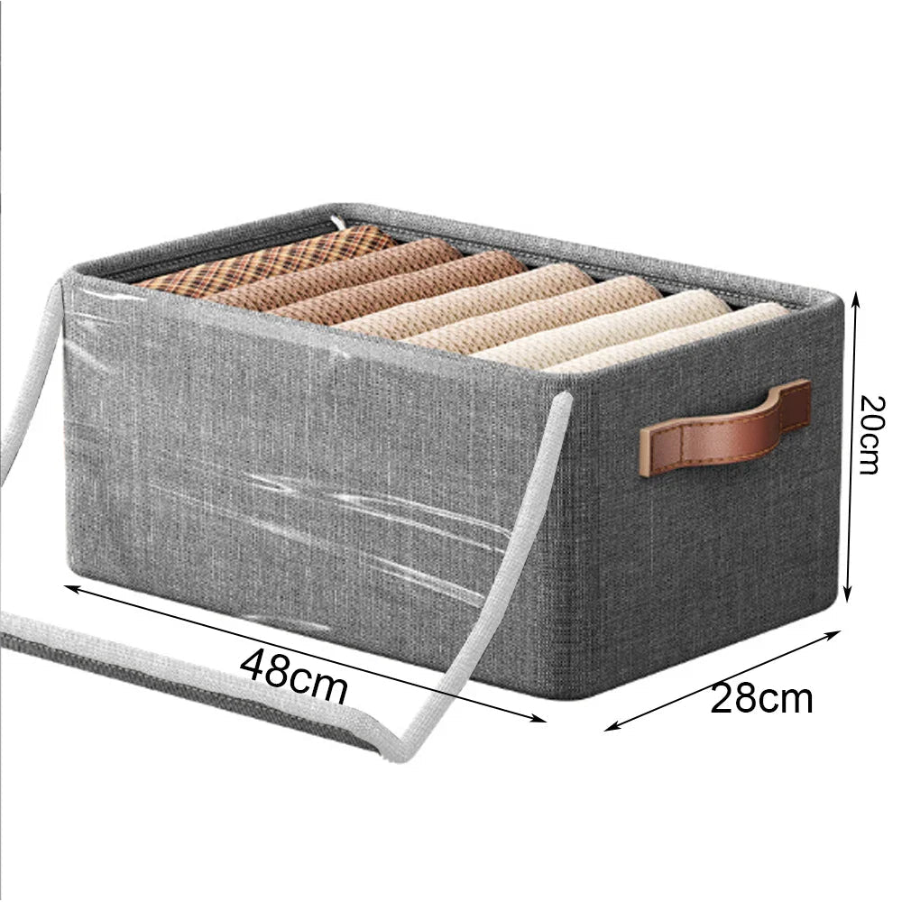 Storage box with lid | Stackable | With handle | 47x28x20 cm