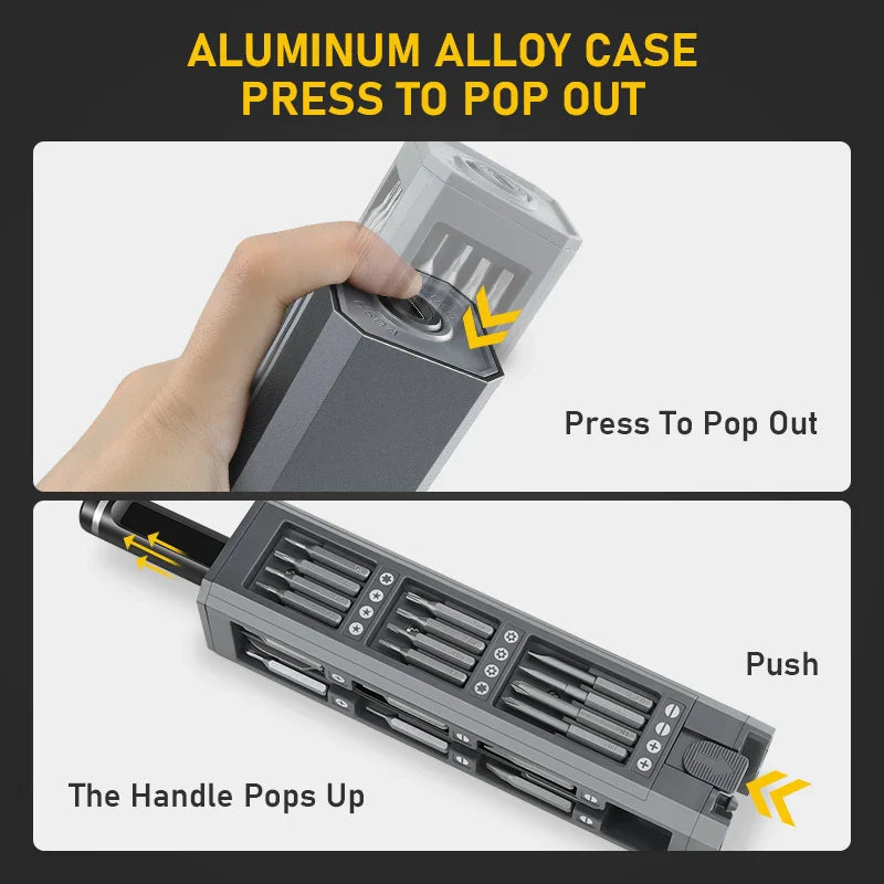 Precision Electric Screwdriver with 5 Torque Settings and LED Light