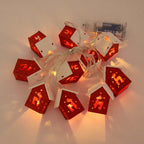 Wooden Christmas houses with LED lighting for festive decoration
