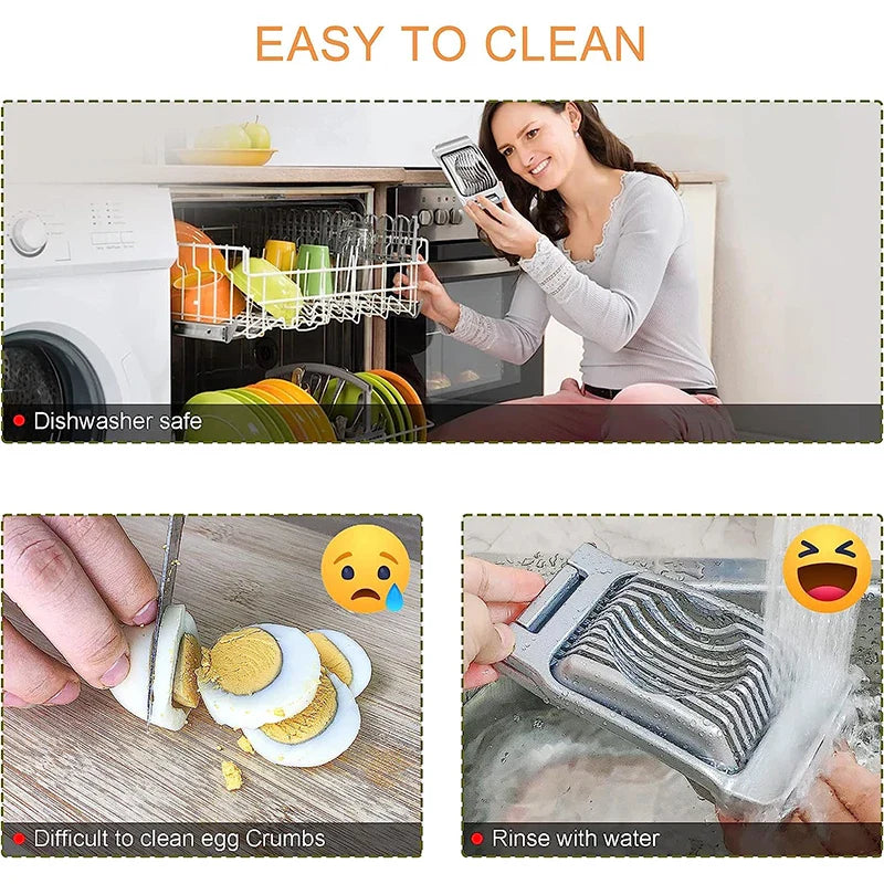 Egg Slicer SchnittMeister | Stainless Steel Cutting Wires | For Egg, Cheese & Mushrooms | Robust Aluminum Housing