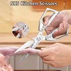 Multifunctional kitchen scissors | Stainless steel SK5 | For meat, fish & vegetables | Ergonomic handle