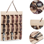 GlasSpace Organizer | Wall-mounted Glasses Holder | Foldable Sunglasses Storage Bag | Space-saving & Dustproof | 42 × 38 cm