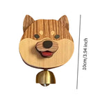 Playful Shiba Dog Face Wooden Doorbell