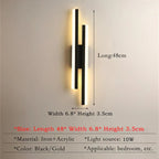 Modern LED Wall Lamp: Black/Gold Acrylic Room Decoration Light