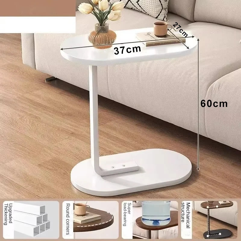 C Shaped Side Table Modern Compact and Lightweight Design