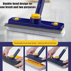 2in1 V-Shaped Long Handle Floor Scrub Edge Cleaner Brush