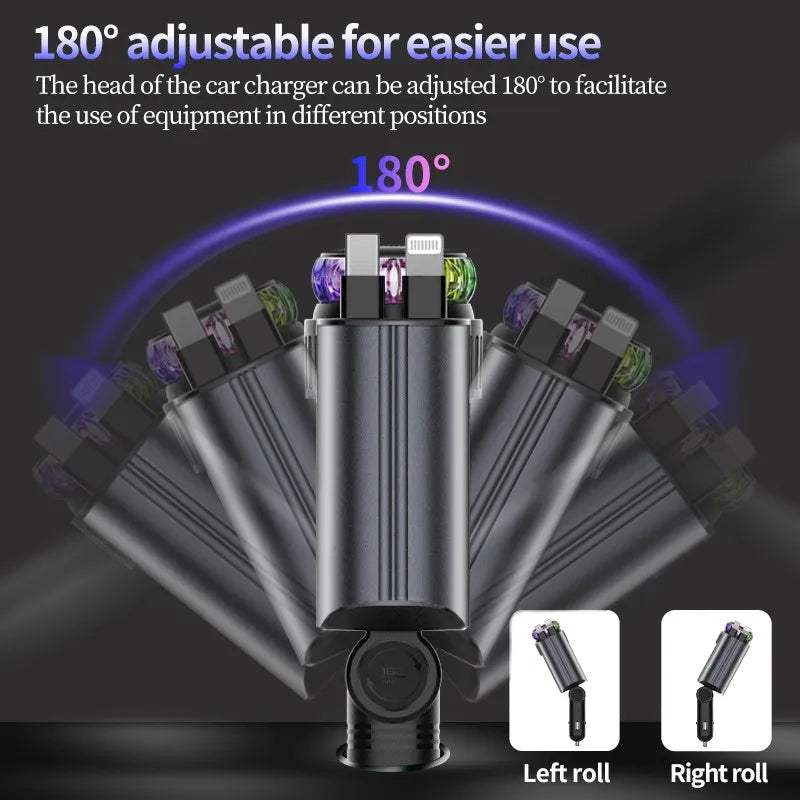 5-in-1 Car fast charger with Air Freshener