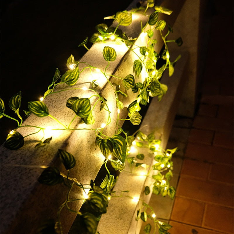Garden vine LED string lights