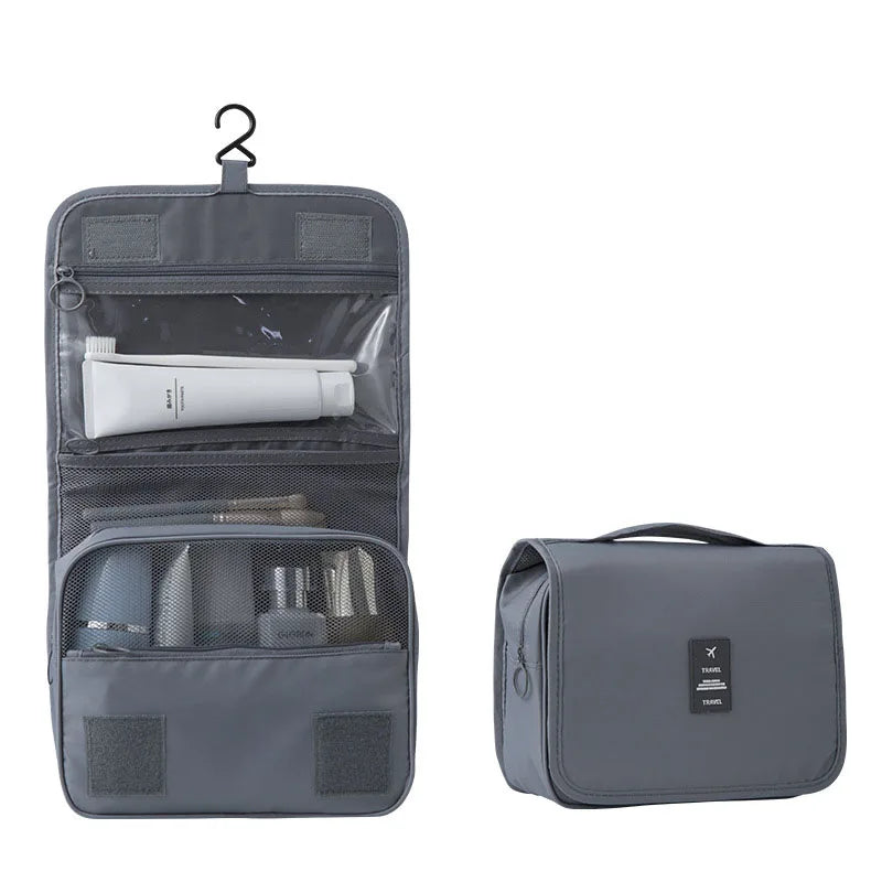 Hanging Travel Toiletry Bag with 6 Pockets and Water-Repellent Polyester