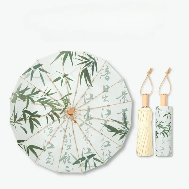 Handmade Bamboo Calligraphy Umbrella