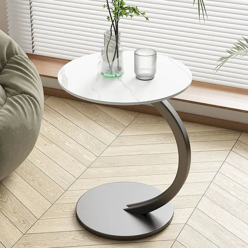 Reinforced Round Side Table for Living Room and Bedroom