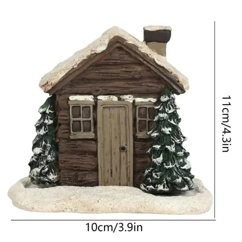 Cone Incense Burning Log Cabin