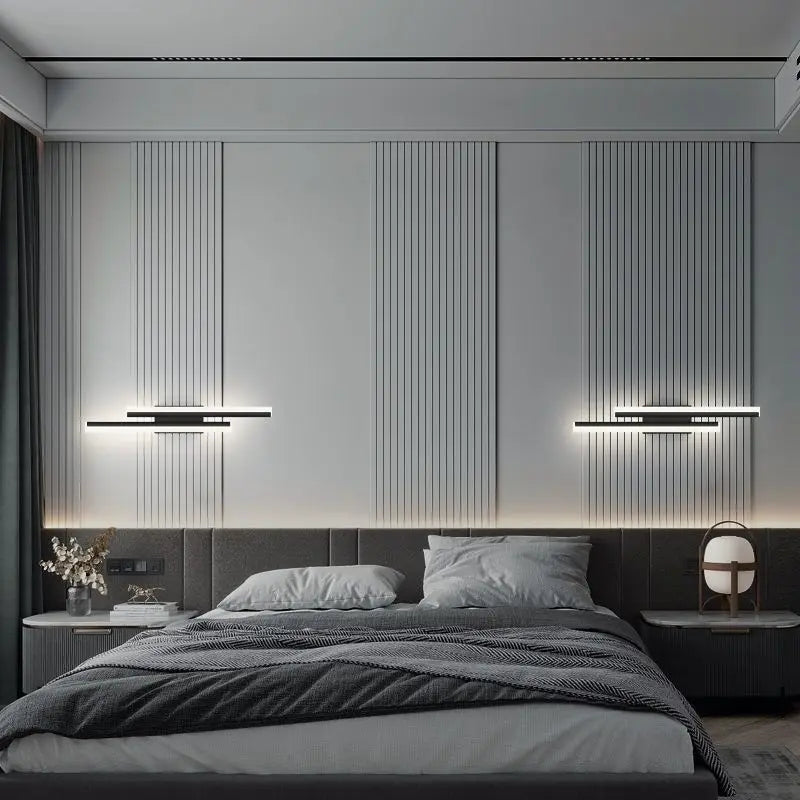 Modern LED Wall Lamp: Black/Gold Acrylic Room Decoration Light
