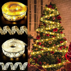 Lumibelle | Christmas ribbon with light chain | LED ribbon light | For tree, window & table decoration | Warm white | Christmas & New Year 2026