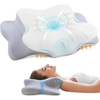 Ergonomic Cervical Memory Foam Pillow with Butterfly Shape for Neck Support