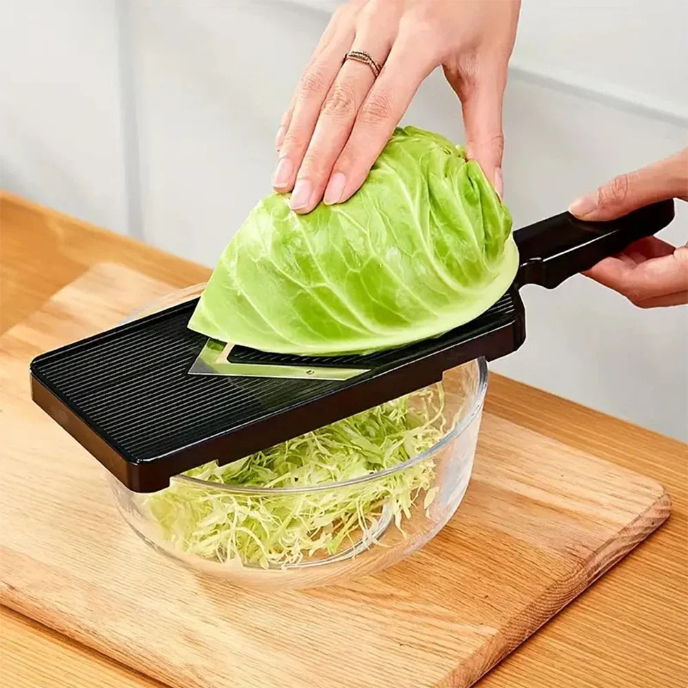 SchnittWerk Cabbage Shredder made of stainless steel | Fine slicer for vegetables & salads | Non-slip & sharp | Ideal for cabbage & raw vegetables