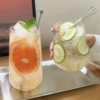 Rounded Ribbed Glasses 4-Piece Set