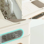 HideNet WLAN Router Storage Box | With Cable Management & Socket Compartment | Transparent & Removable | 1–4 Levels Selectable