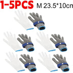 Stainless steel cut-resistant gloves - Anti-cut, wire metal weave hand protection for slaughtering, gardening and labor safety