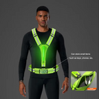 LED Reflective Safety Vest with Adjustable Straps and USB Rechargeable Lights
