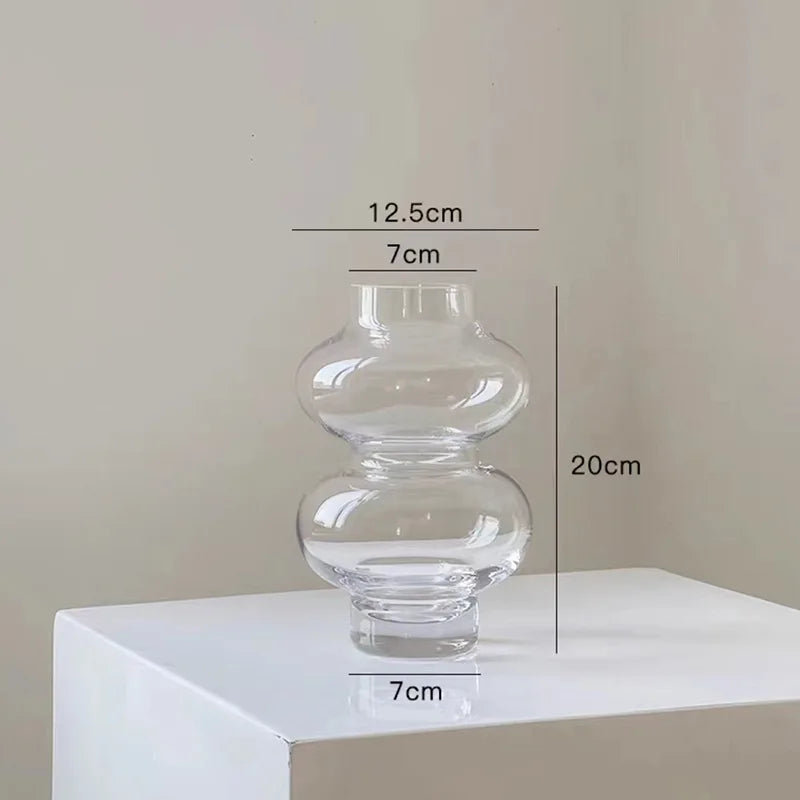 Chubby 2-stage glass vase