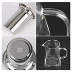 Teavora Glass Teapot with Stainless Steel Infuser | Heat Resistant & Dishwasher Safe | For Loose Tea & Tea Flowers | 550/750/950 ml